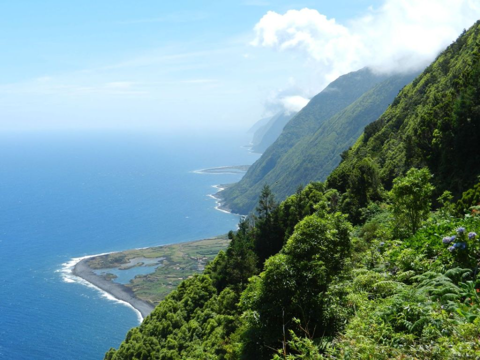 Amazing viewpoint overlooking the north coast with the Faj&atilde; dos Cubres just below and the Faj&atilde; de Santo Cristo in the distance